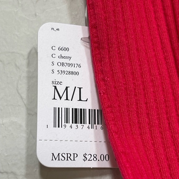 Free People Solid Rib Brami in Cherry Size M/L - Picture 4 of 6